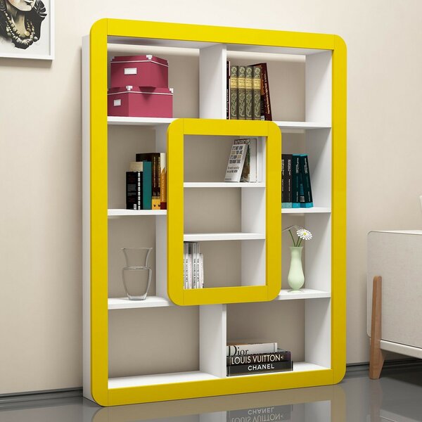 Hanah Home Könyvespolc White Yellow Orkide - Fehér, Sárga