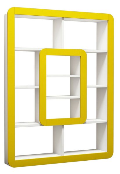 Hanah Home Könyvespolc White Yellow Orkide - Fehér, Sárga