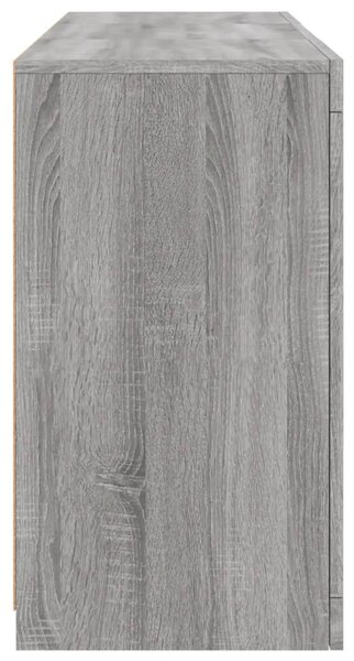 Szürke sonoma tálalószekrény LED-világítással 123 x 37 x 67 cm