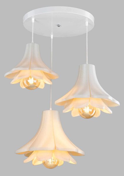 Opviq Fehér Lotus 3 csillár - Fehér