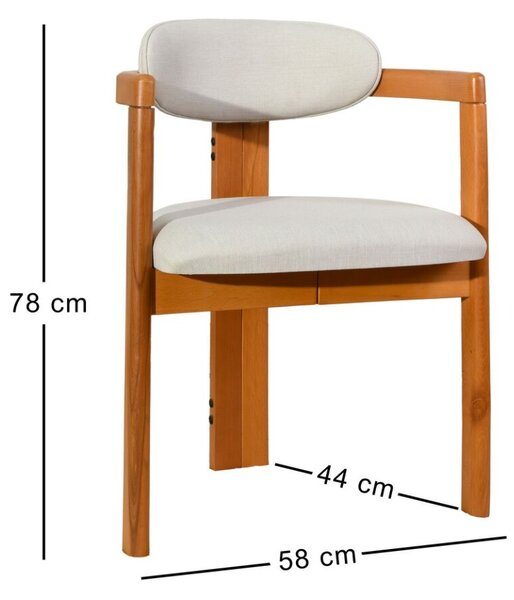 Hanah Home Szék szett (2 darabos) Krém Tölgy Cheri