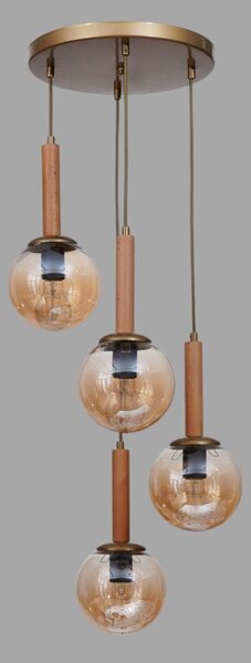 Opviq Csillár Honey Oak Gold 9072-4