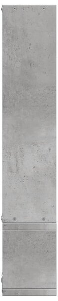 Betonszürke szerelt fa fali polc 96x12x64 cm