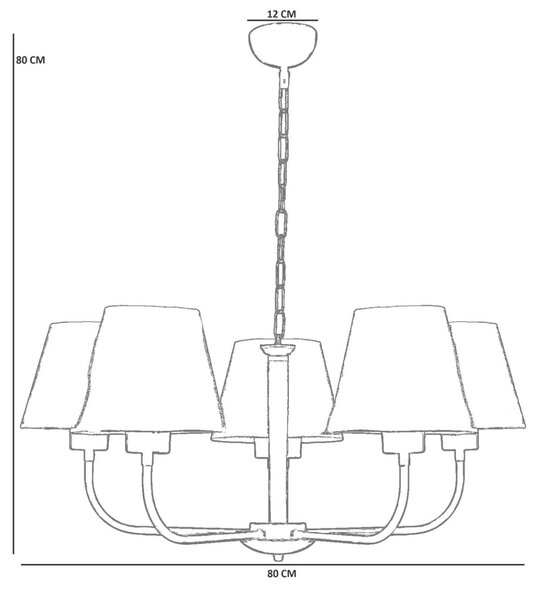 Opviq csillár bézs-arany 8983-5