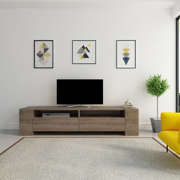 Hanah Home TV Stand Walnut Sosruko - Walnut
