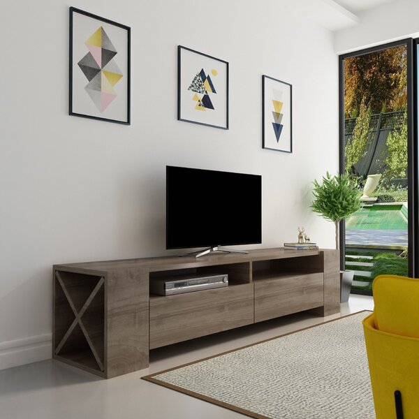Hanah Home TV Stand Walnut Sosruko - Walnut