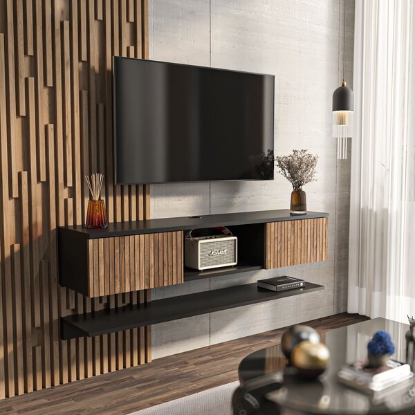 Hanah Home Elia TV-állvány fa, fekete