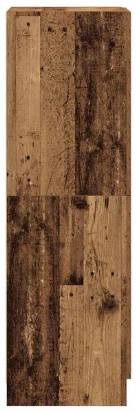 Antik fa színű szerelt fa konyhaszekrény 38 x 41,5 x 131,5 cm