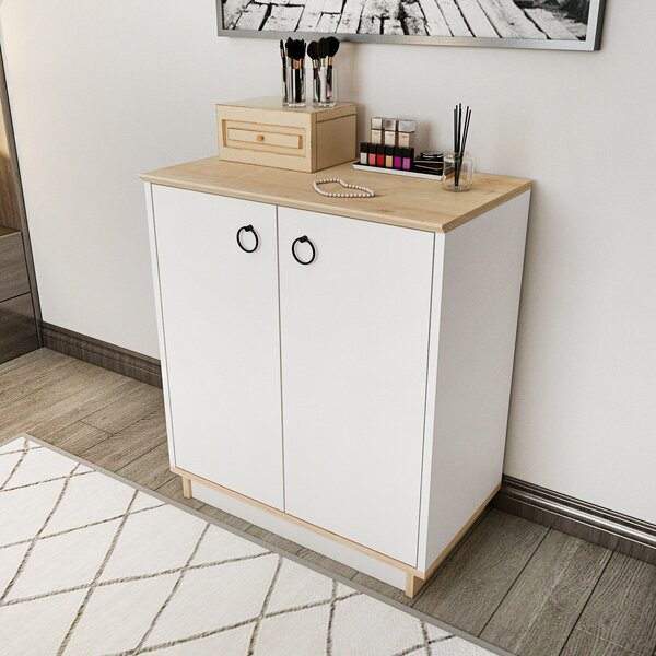 Hanah Home Console White Oak Nüanse - White, Oak