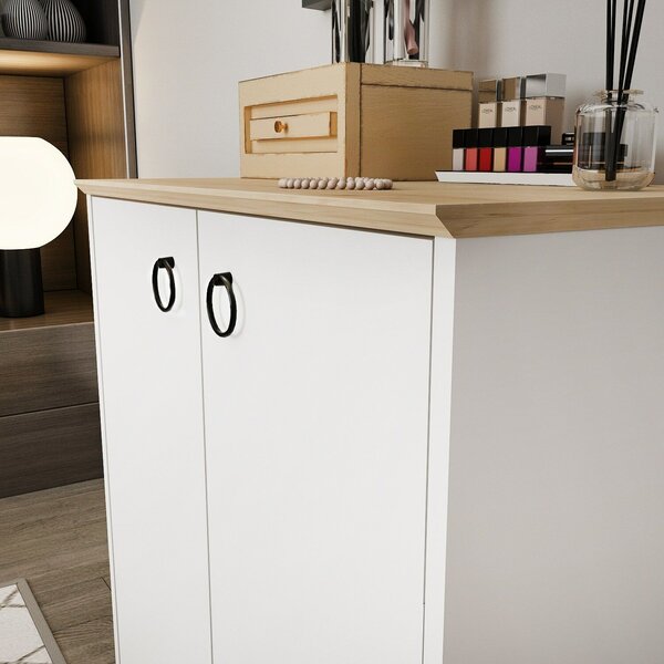 Hanah Home Console White Oak Nüanse - White, Oak
