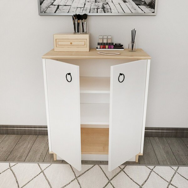 Hanah Home Console White Oak Nüanse - White, Oak