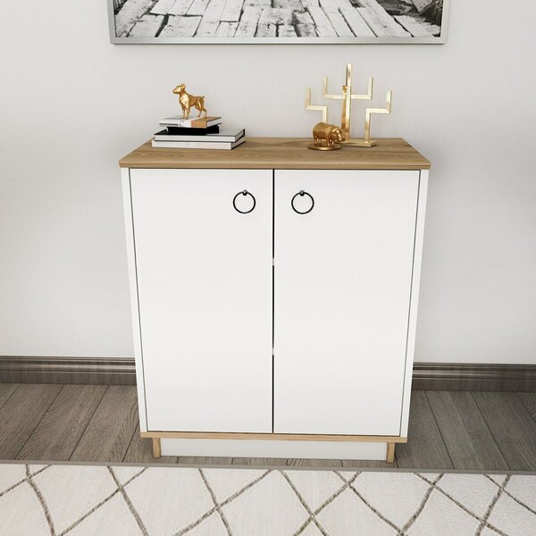 Hanah Home Konzolasztal WhiteOak Nüanse - Tölgy, Fehér