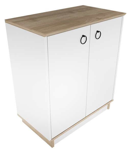 Hanah Home Console White Walnut Nüanse - White, Walnut