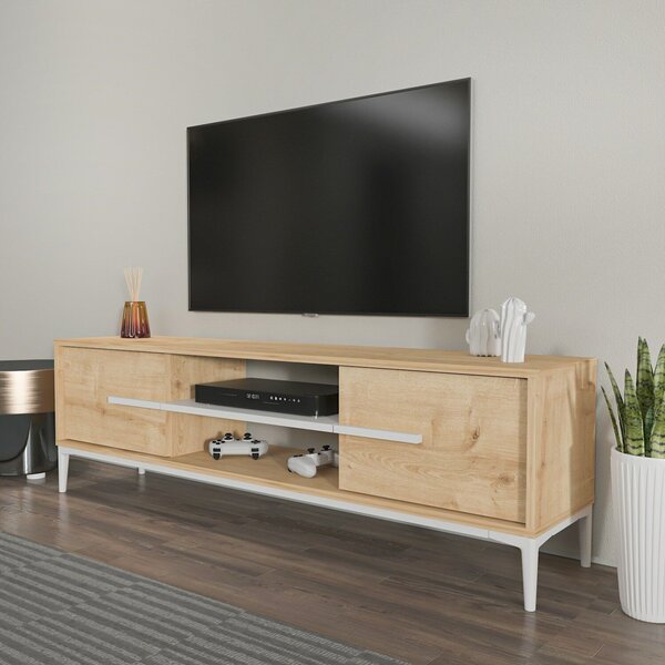 Hanah Home Eslem TV állvány tölgy, fehér