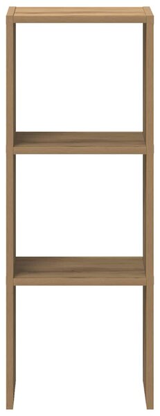 Kézműves tölgy szerelt fa könyvespolc halmozható 30x30x80 cm