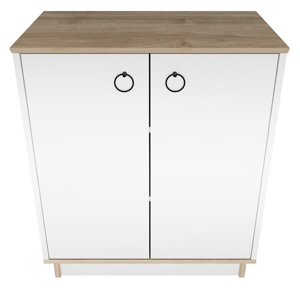 Hanah Home Console White Walnut Nüanse - White, Walnut