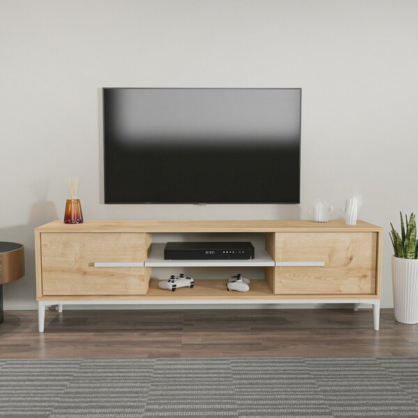 Hanah Home Eslem TV állvány tölgy, fehér
