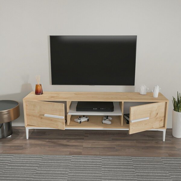 Hanah Home Eslem TV állvány tölgy, fehér