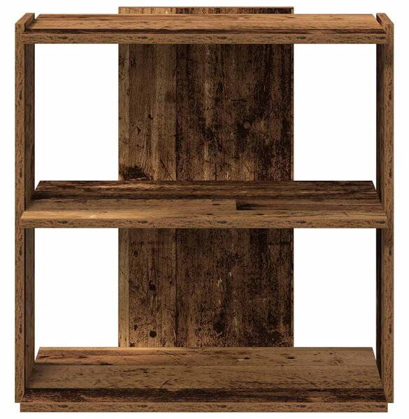 3 szintes antik fa szerelt fa könyvespolc 60 x 30 x 60 cm