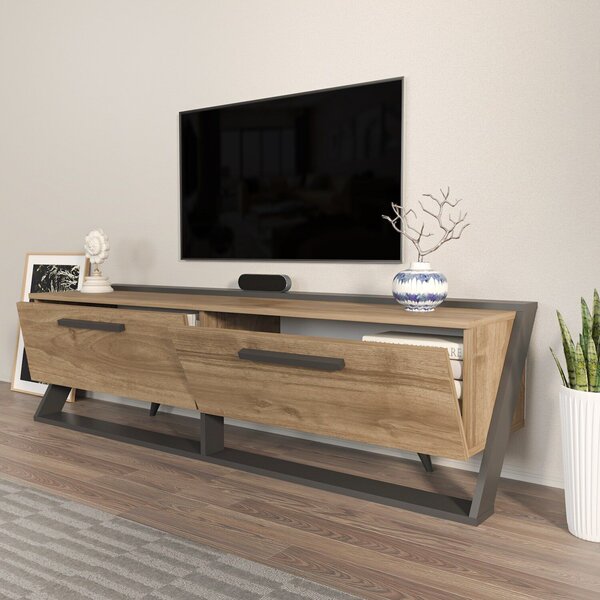 Hanah Home TV-állvány Astrid - dió, fekete