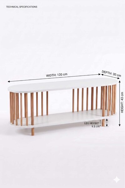 Hanah Home TV Stand Sapphire Oak Peka-0112 - Sapphire Oak