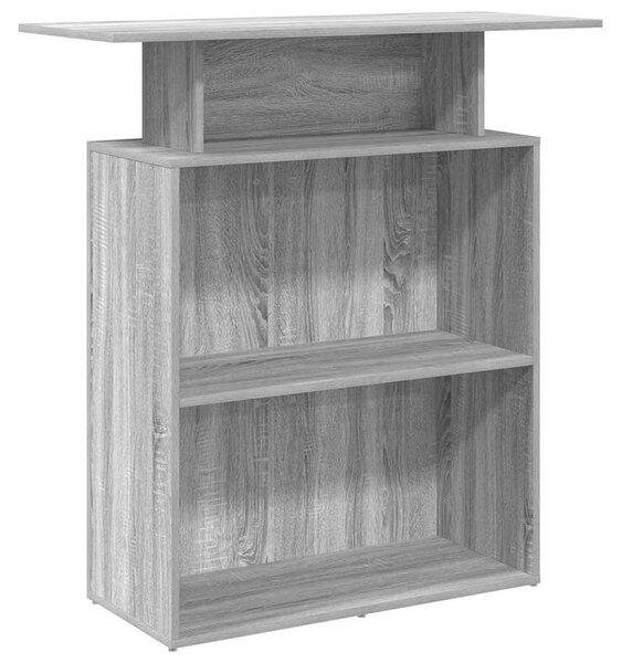 Recepciós pult szürke sonoma 100x40x104 cm szerelt fa