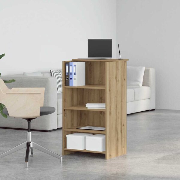 Recepciós pult kézműves tölgy 55x50x103,5 cm szerelt fa