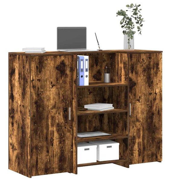 Recepciós pult füstös tölgy 135x50x103,5 cm szerelt fa