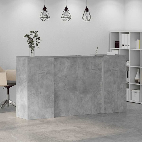 Recepciós pult betonszürke 200x50x103,5 cm szerelt fa