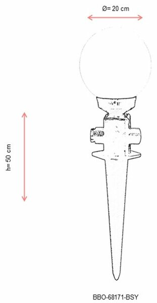 Opviq Kültéri fali lámpa, Fekete-Fehér BBO-68171-BSY
