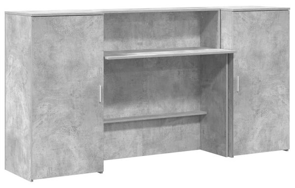 Recepciós pult betonszürke 200x50x103,5 cm szerelt fa