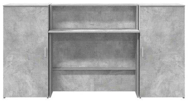 Recepciós pult betonszürke 200x50x103,5 cm szerelt fa