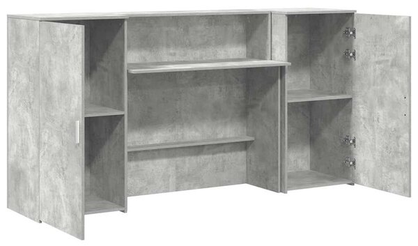 Recepciós pult betonszürke 200x50x103,5 cm szerelt fa