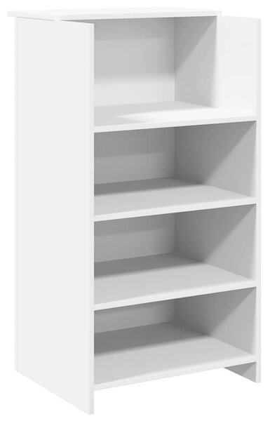 Recepciós pult fehér 135x50x103,5 cm szerelt fa
