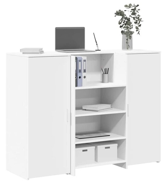 Recepciós pult fehér 135x50x103,5 cm szerelt fa