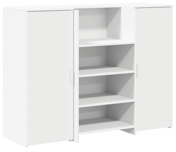 Recepciós pult fehér 135x50x103,5 cm szerelt fa