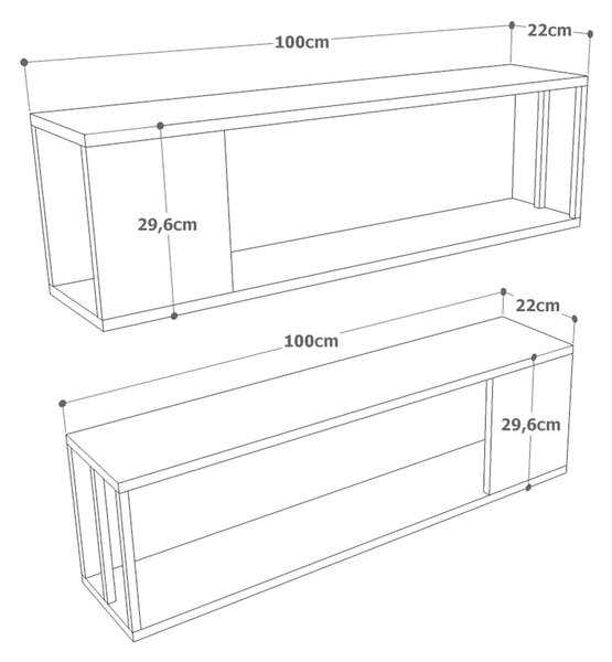 Hanah Home Wall Shelf Atlantic Pine Vg18-A
