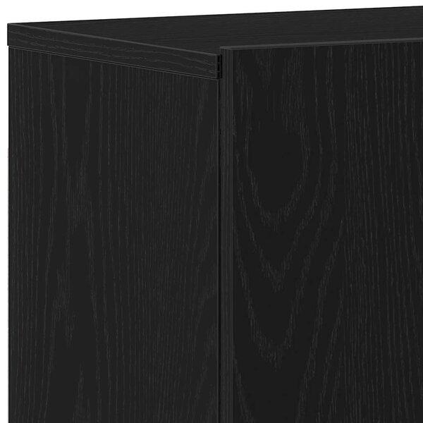 2 db fekete tölgyfa TV-szekrény 120 x 30 x 41 cm