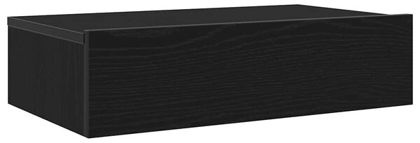2 db fekete tölgyfa TV-szekrény LED lámpákkal 60 x 35 x 15,5 cm