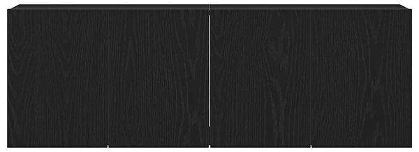2 db fekete tölgyfa TV-szekrény 120 x 30 x 41 cm