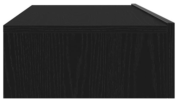 Fekete tölgyfa TV-szekrény LED lámpákkal 60 x 35 x 15,5 cm