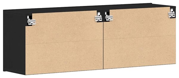 2 db fekete tölgyfa TV-szekrény 120 x 30 x 41 cm