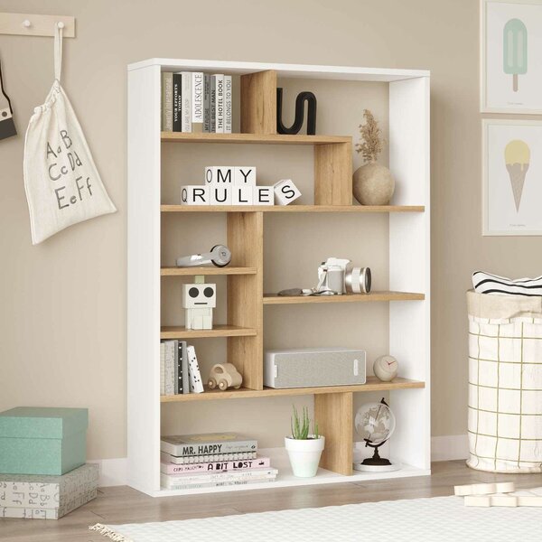Hanah Home könyvespolc NaturalWhite Kee1-Sw