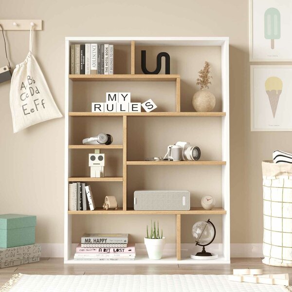 Hanah Home könyvespolc NaturalWhite Kee1-Sw