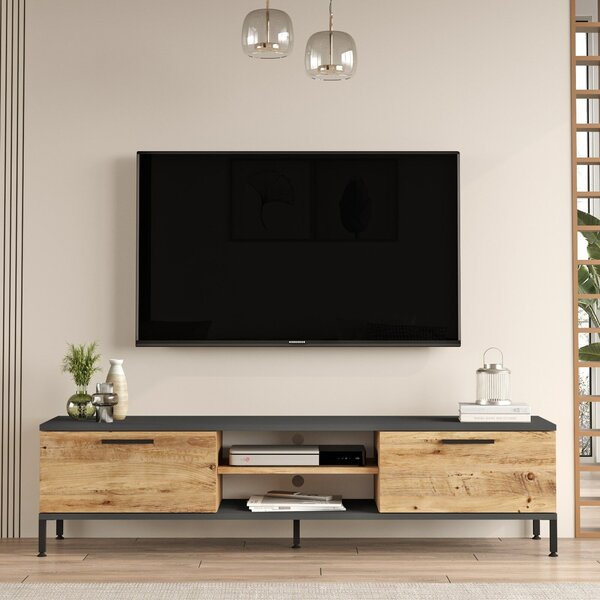 Hanah Home TV Unit Atlantic Pine Anthracite Rl1-Aa