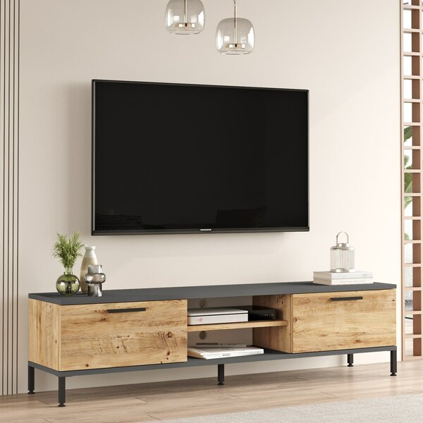 Hanah Home TV Unit Atlantic Pine Anthracite Rl1-Aa