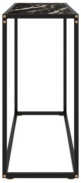 Fekete edzett üveg tálalóasztal 100 x 35 x 75 cm