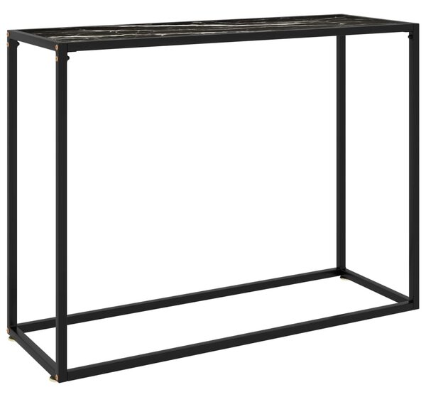 Fekete edzett üveg tálalóasztal 100 x 35 x 75 cm