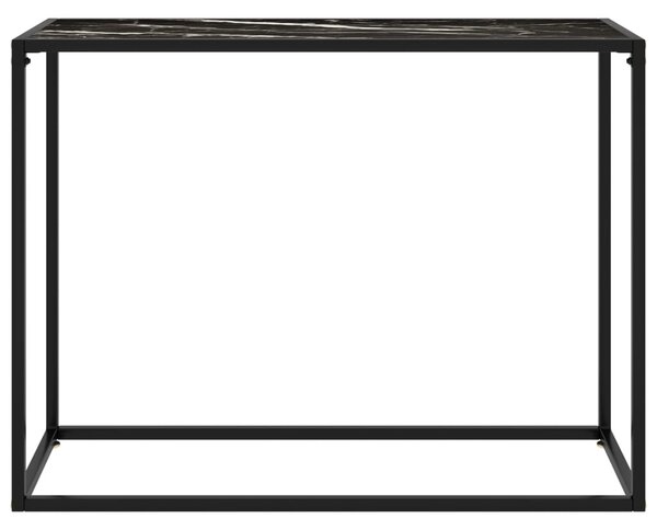 Fekete edzett üveg tálalóasztal 100 x 35 x 75 cm