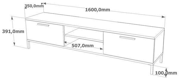 Hanah Home TV Unit Atlantic Pine Anthracite Rl1-Aa